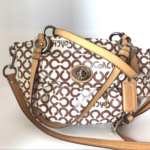 Coach Leah Optic Art Coated Canvas Small Crossbody and Clutch - Picture 4 of 13